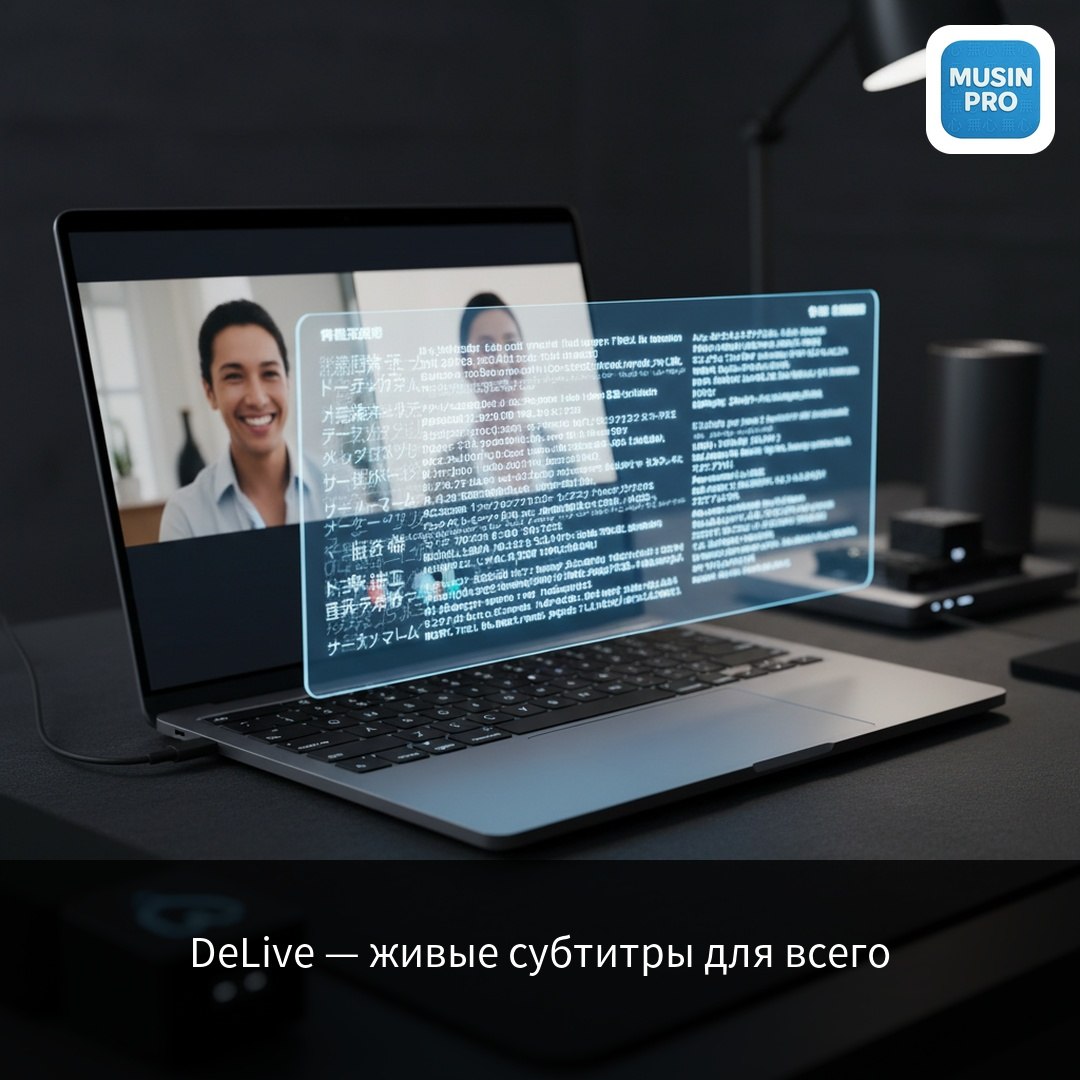 🎙 DeLive — транскрибация системного аудио с плавающими субтитрами и AI-воркспейс