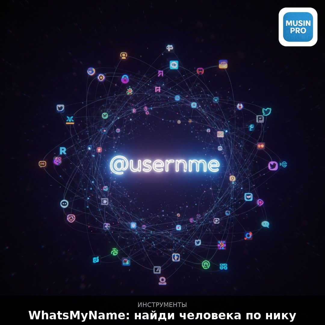 🔍 Вбиваешь ник — получаешь цифровой след человека  WhatsMyName — OSINT-инструмен