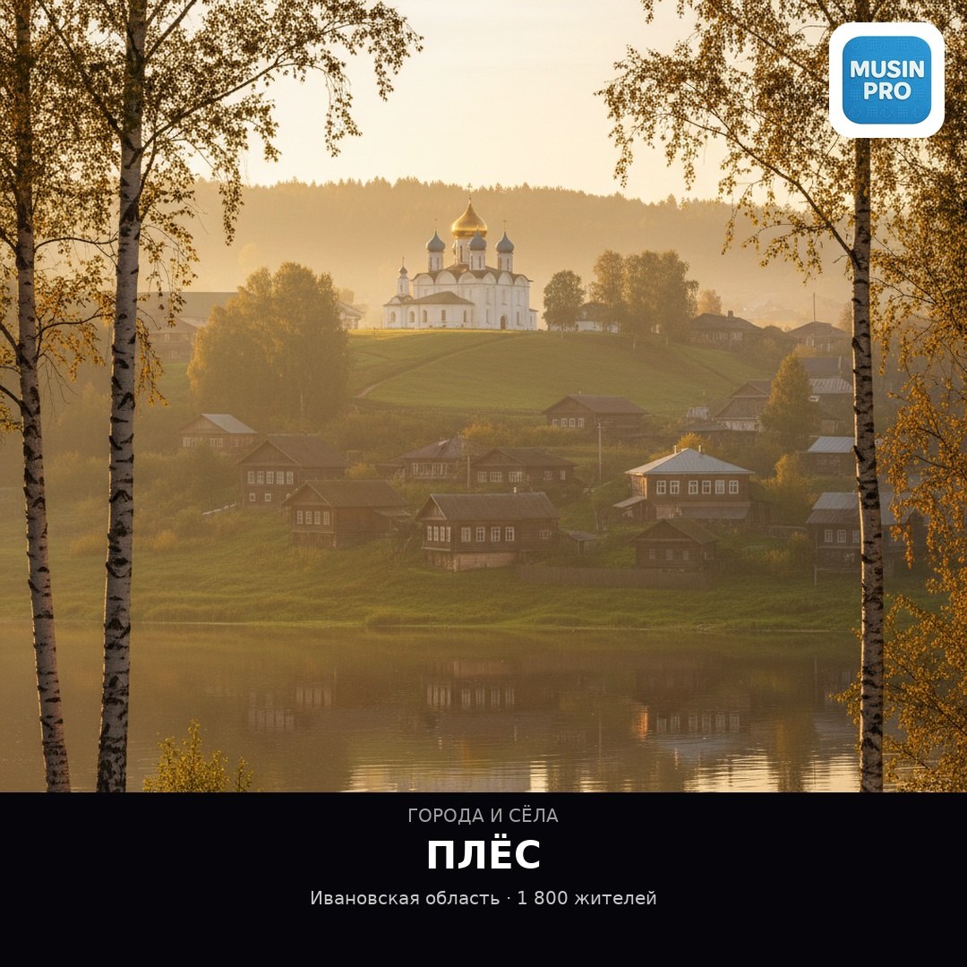🏘 ПЛЁС — город, который художники прятали от всех  Ивановская область. 1 800 жит