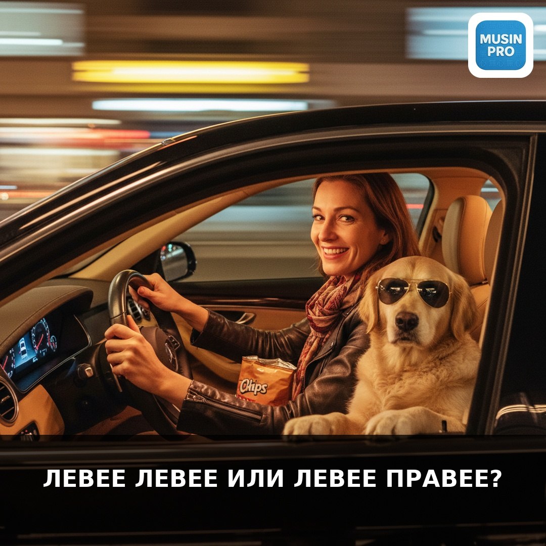 🚗 «Здесь можно левее» — говорю я. «Ты имеешь в виду левее левее или левее правее