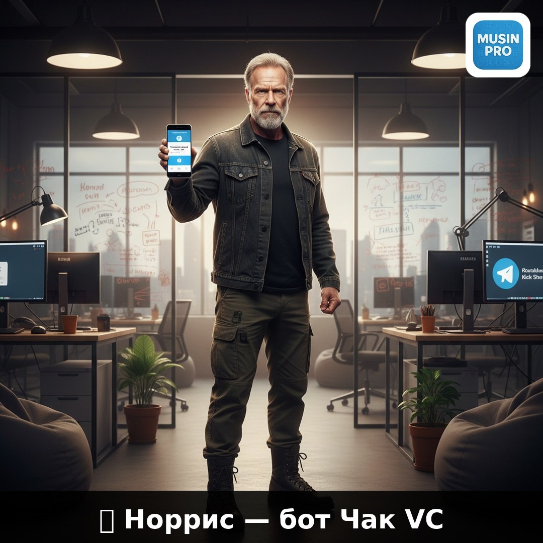 🤖 Чак VC запустил Telegram-бот — и назвали его Норрис  @vc4ak_bot — это вход в з