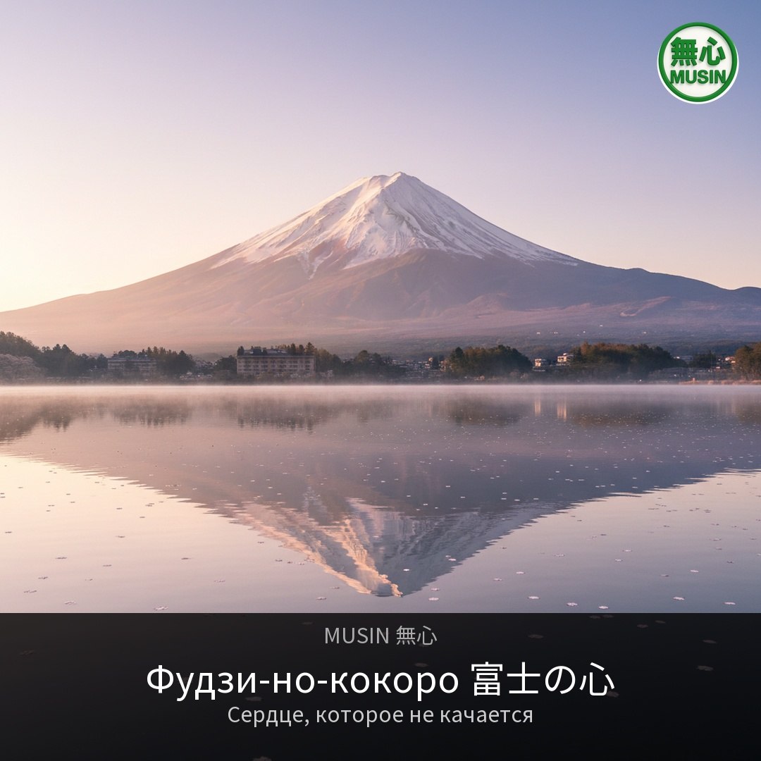 🏔 Фудзи-но-кокоро 富士の心 — Сердце, которое не качается Фудзи закрыта облаками бол