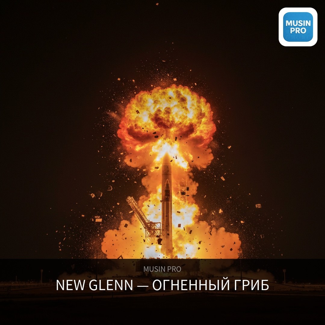 🔥 Ракета New Glenn Безоса взорвалась на стартовом столе. Мыс Канаверал, огневые 