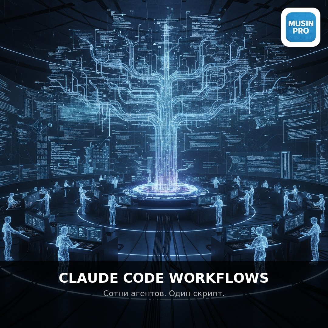 ⚡️ Claude Code Workflows — один промпт запускает сотни агентов параллельно.  Ant