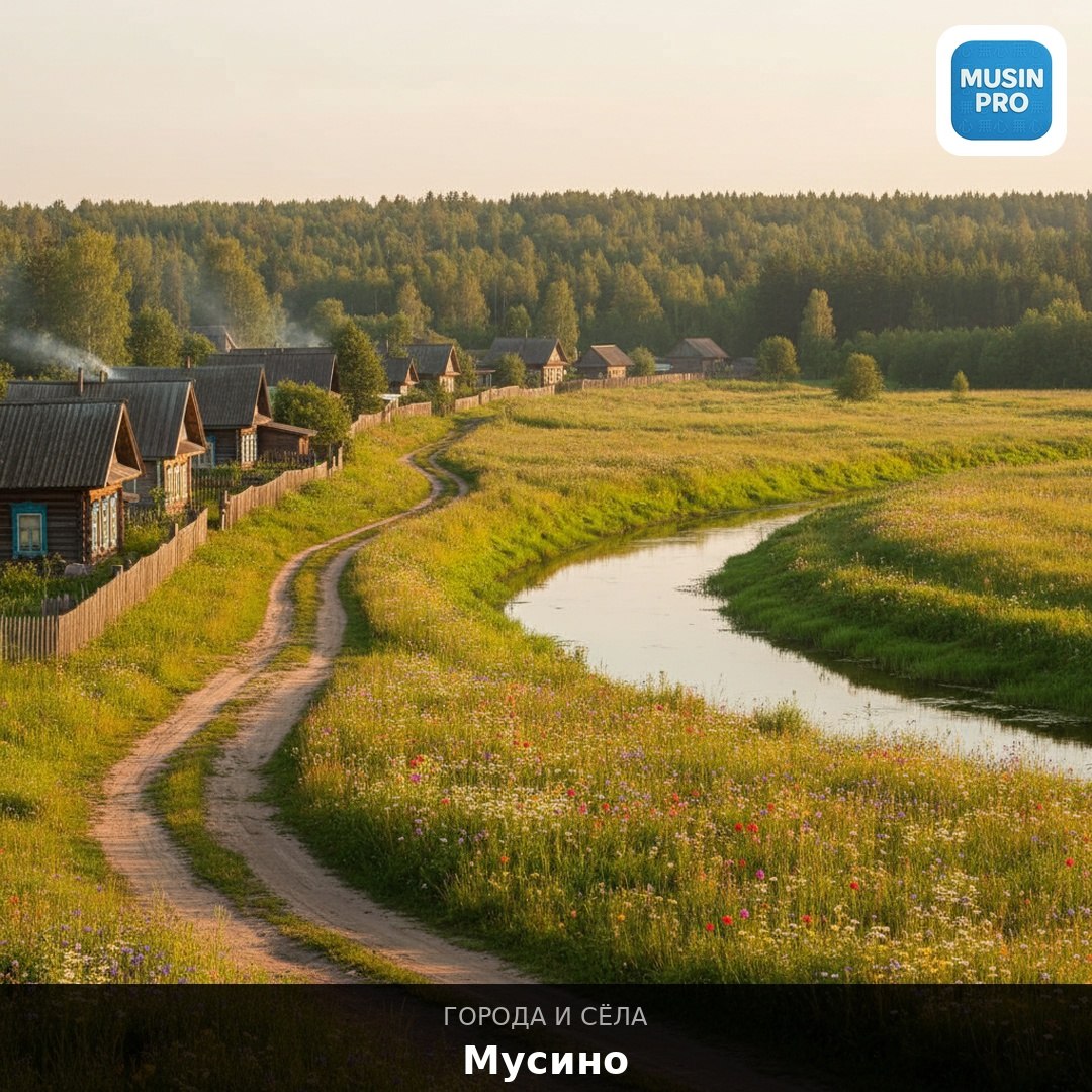 🏡 Мусино — деревня на берегу реки Ламы Волоколамский район, Московская область