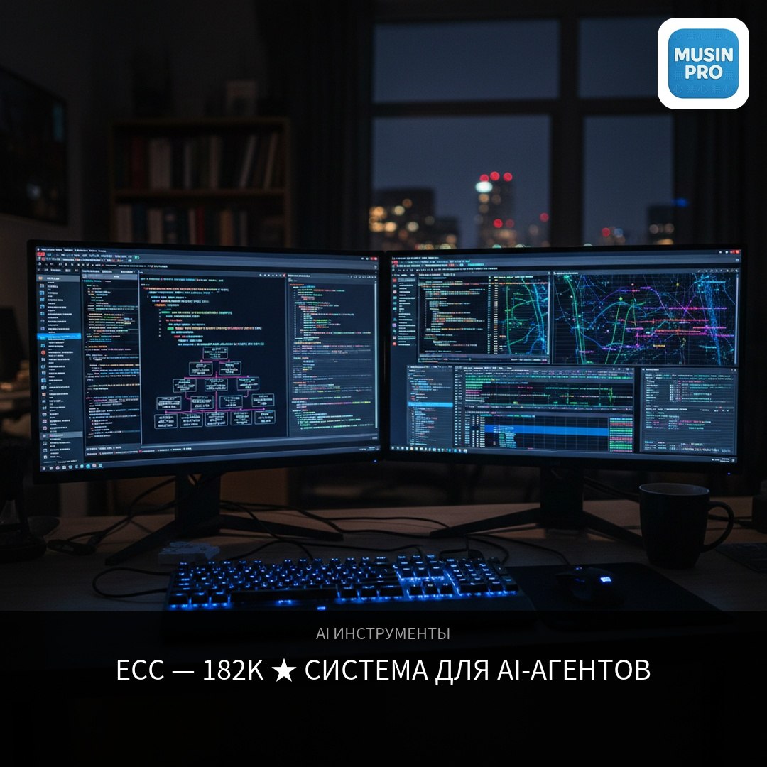 ⚙️ ECC — 182 000 звёзд на GitHub. Самая мощная система для прокачки AI-агентов. 