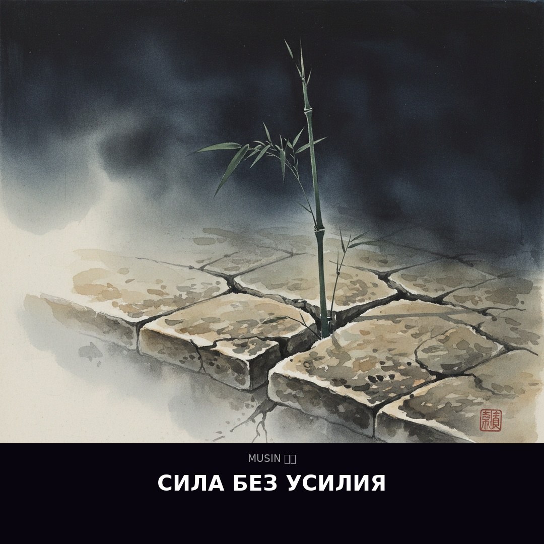 🎋 Сила без усилия  Есть парадокс, который западный ум не принимает: самое мощное