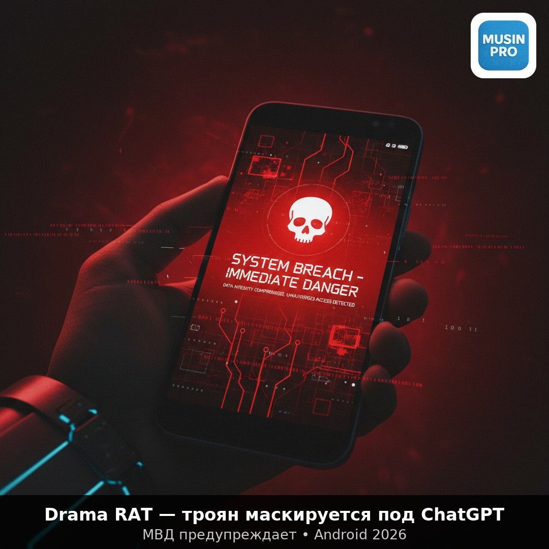 🔴 Drama RAT — новый Android-троян. МВД предупреждает  Мошенники массово рассылаю
