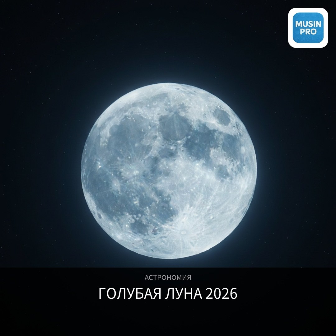 🌕 Завтра — Голубая Луна. Следующая будет только в 2028 году. Название метафорич