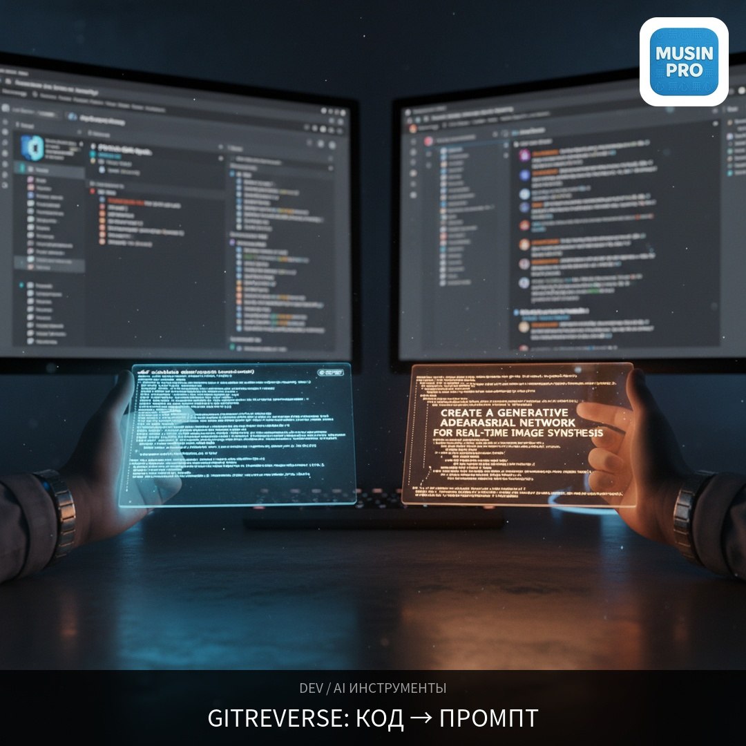 🔄 GitReverse — реверс-инжиниринг любого репозитория в один промпт.  GitReverse —