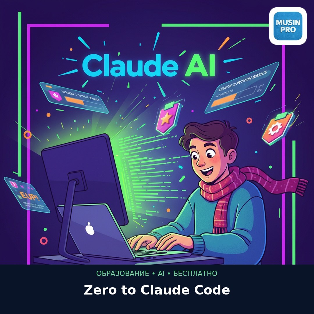 🖥 Если вы не программист — это курс для вас. Claude Code с нуля. Бесплатно.  Zer