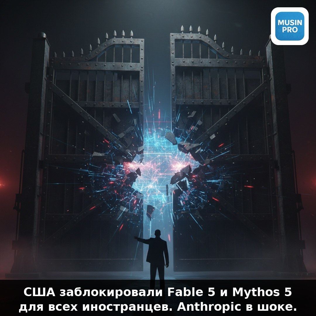 🚫 США заблокировали Fable 5 и Mythos 5 для всех иностранцев  12 июня Anthropic п